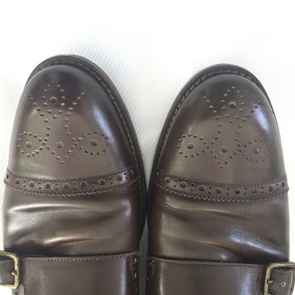👞 Bruno Magli Alfanzo Shoes – Men's 11M – Dark Brown Monk Strap – Italy Leather - Picture 10 of 11